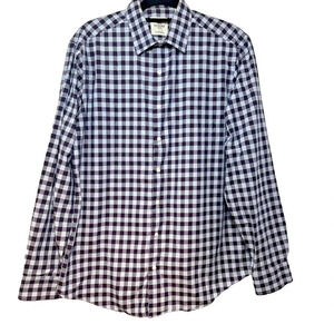 Ben Sherman Men cotton Button Down Shirt Sz 16 34-35 Career Professional Staple